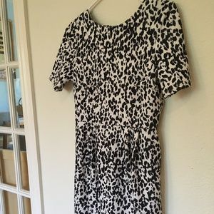 ASOS Black and White Pattern Wiggle Dress